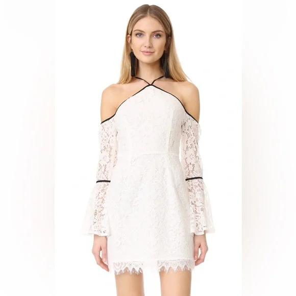 maxi dress with lace Princesa White Lace Drop Waist Maxi Dress - XS Size - Women's Dresses main image 1